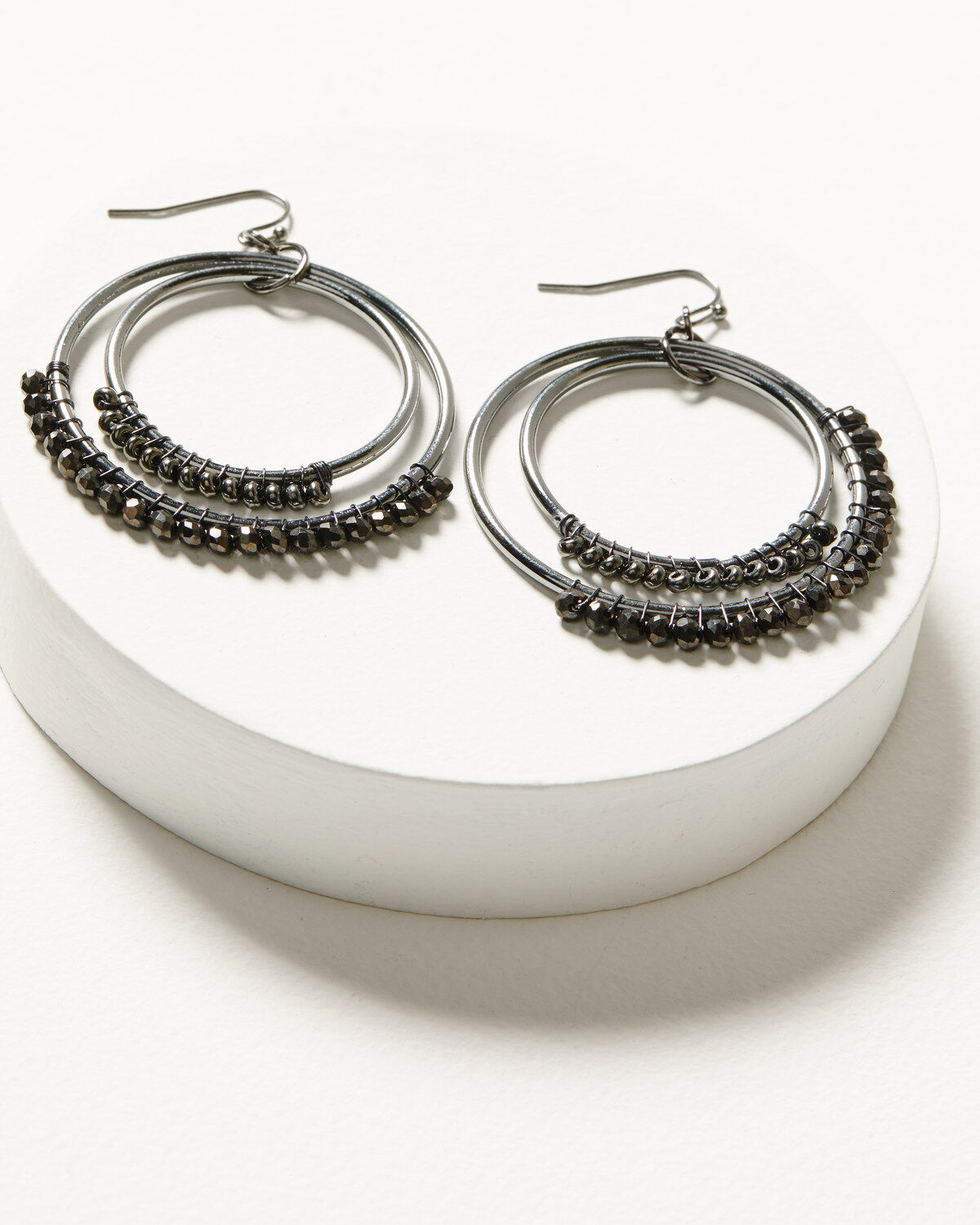 Shyanne Women's Pewter Enchanted Forest Double Circle Earrings