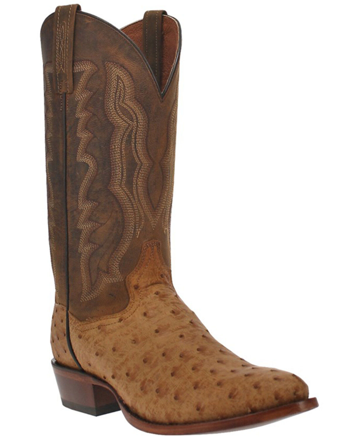 Dan Post Men's Gehrig Exotic Ostrich Western Boots - Round Toe