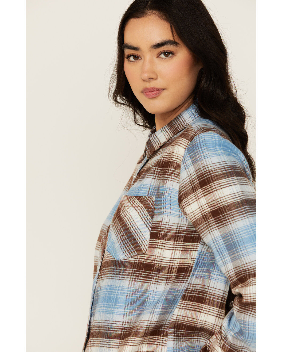 Idyllwind Women's Lane Plaid Print Long Sleeve Snap Flannel Shirt