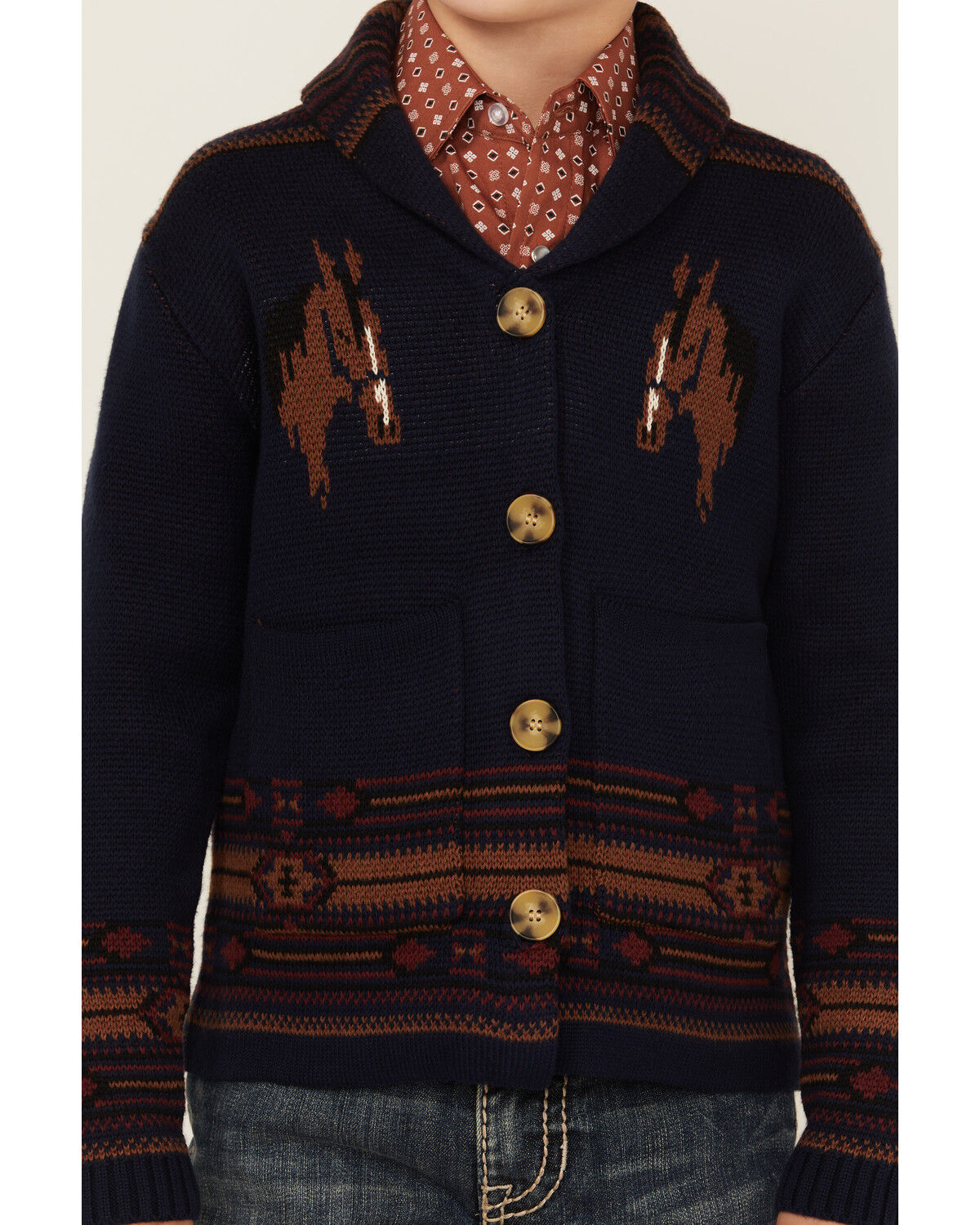 Cotton & Rye Boys' Horse Print Cardigan