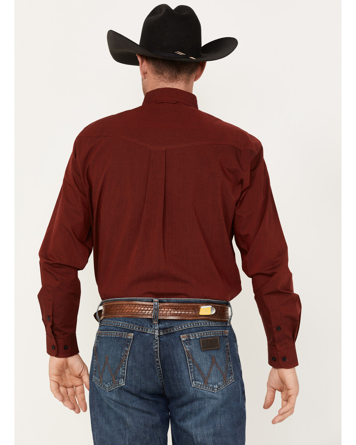 Roper Men's Pinewood Solid Long Sleeve Button Down Western Shirt