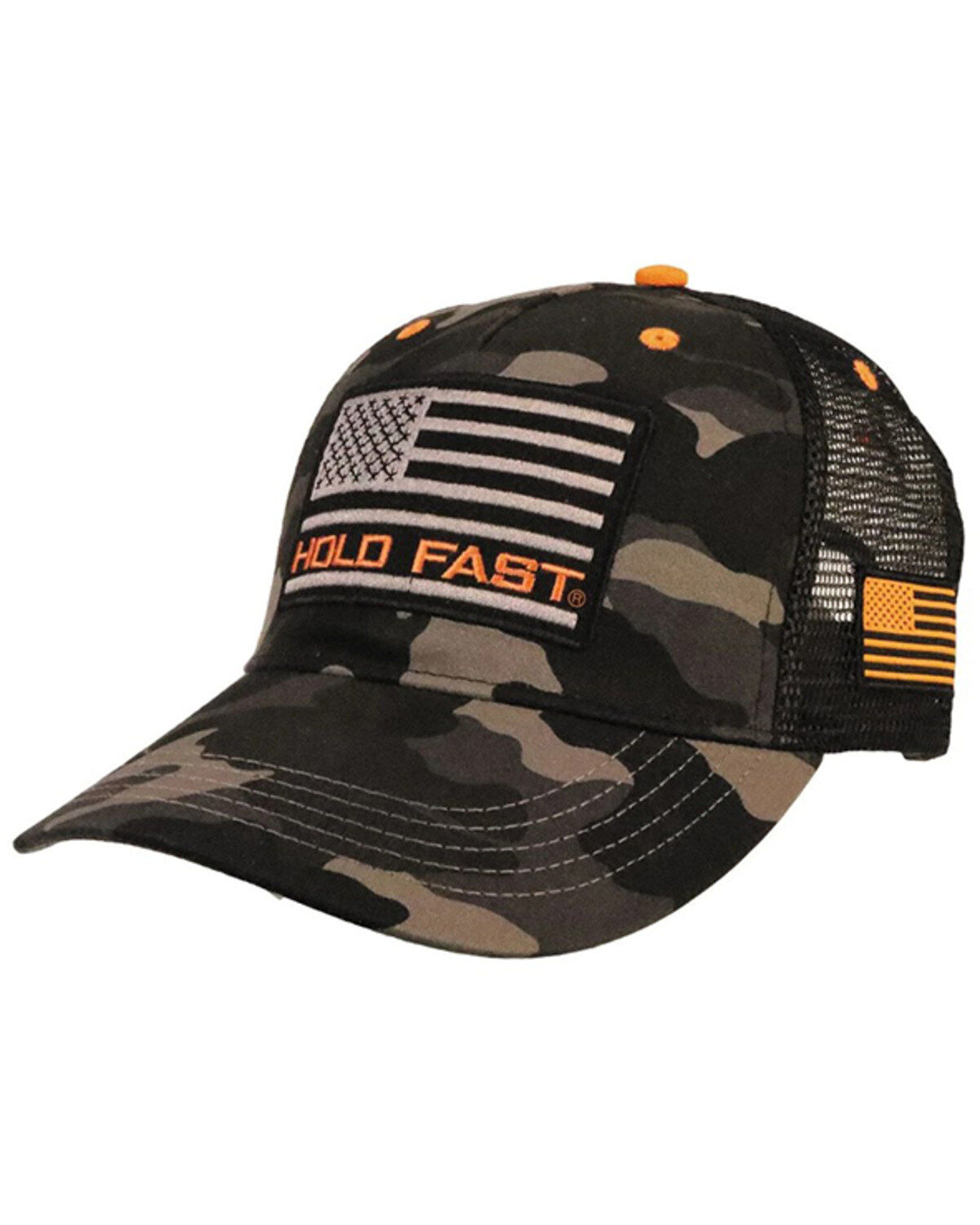 Kerusso Men's Camo Print American Flag Ball Cap