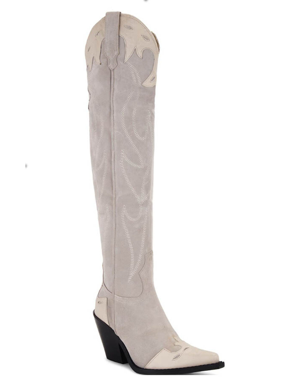 Free People Women's Wild West Suede Tall Western Boots - Snip Toe