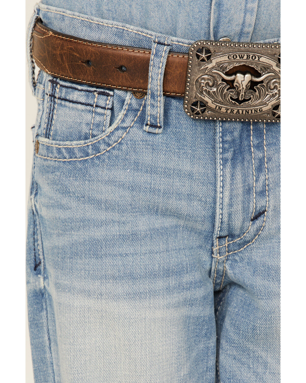 Cody James Boys' Arlo Light Wash Slim Bootcut Jeans