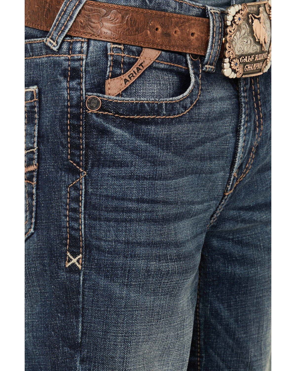 Ariat Boys' Medium Wash B4 Relaxed Stretch Bootcut Jeans