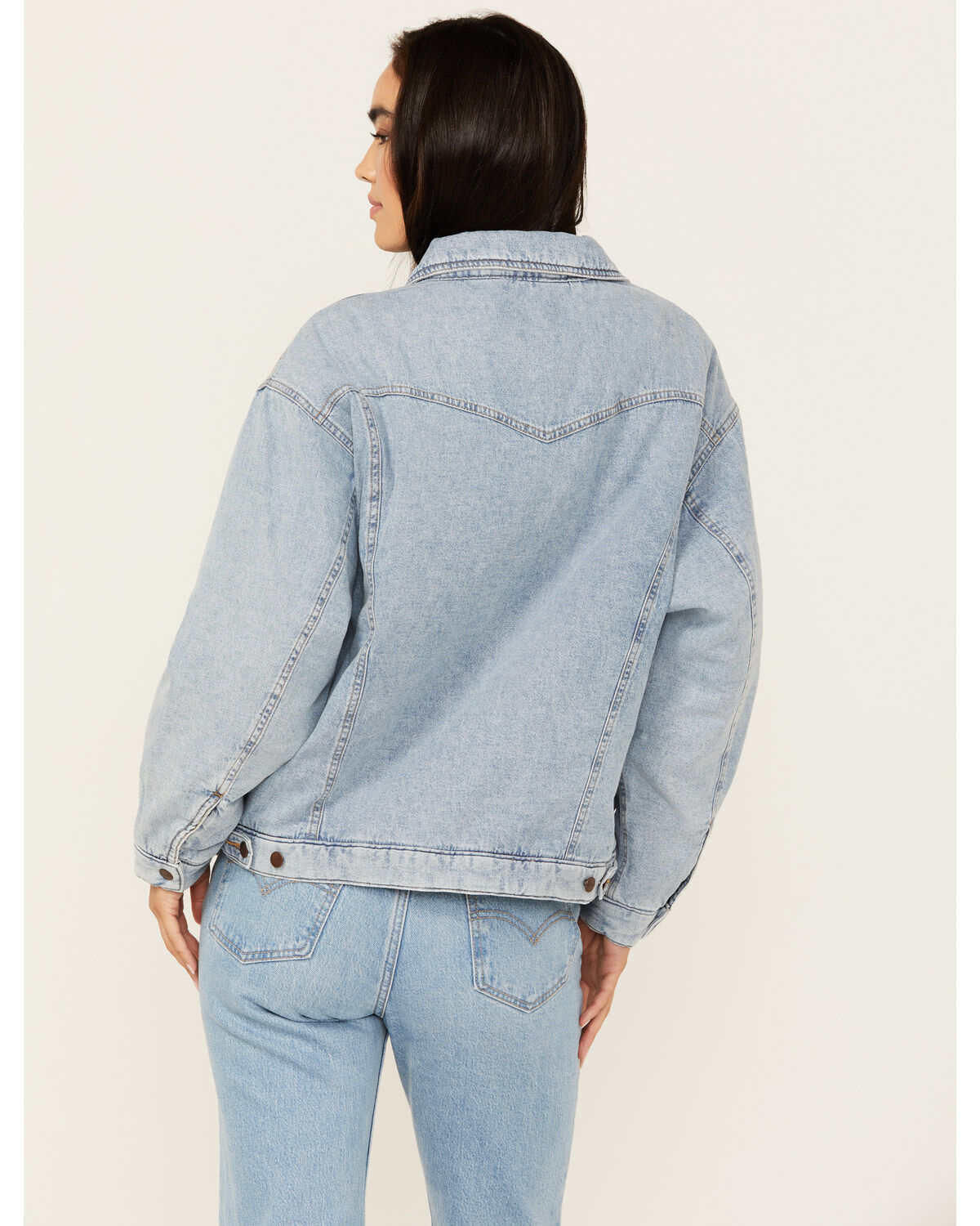 Wrangler Women's Medium Wash Denim Padded Trucker Jacket