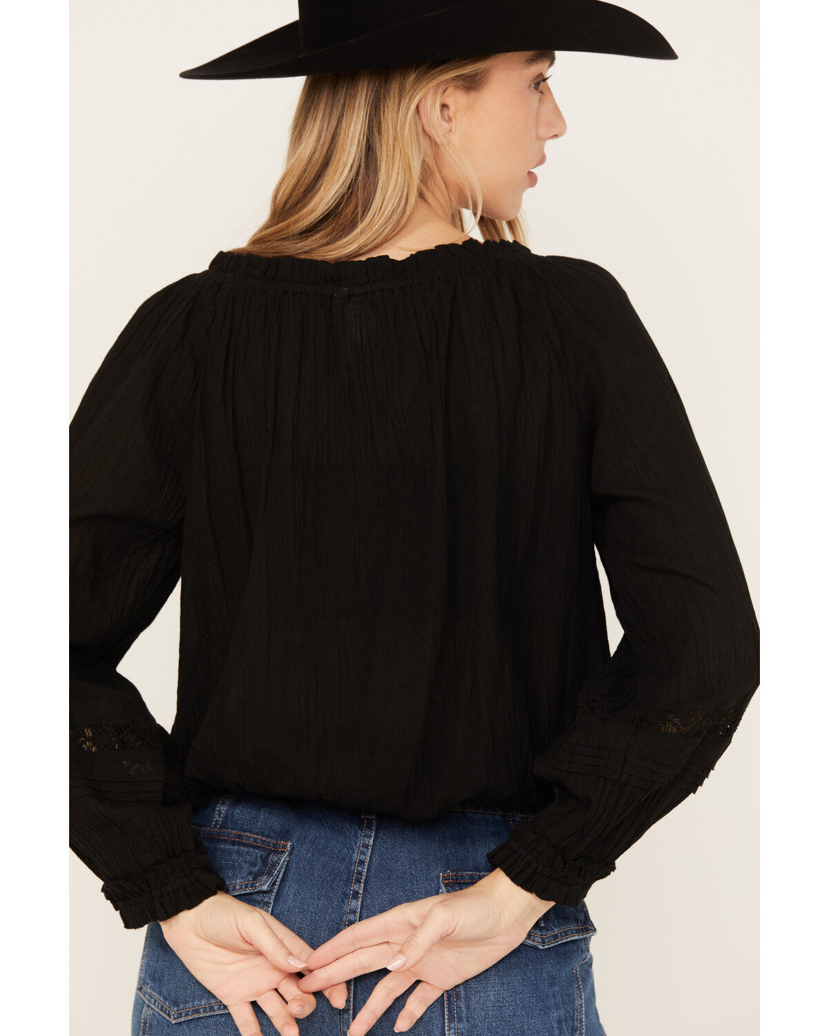 Revel Women's Long Sleeve Peasant Top