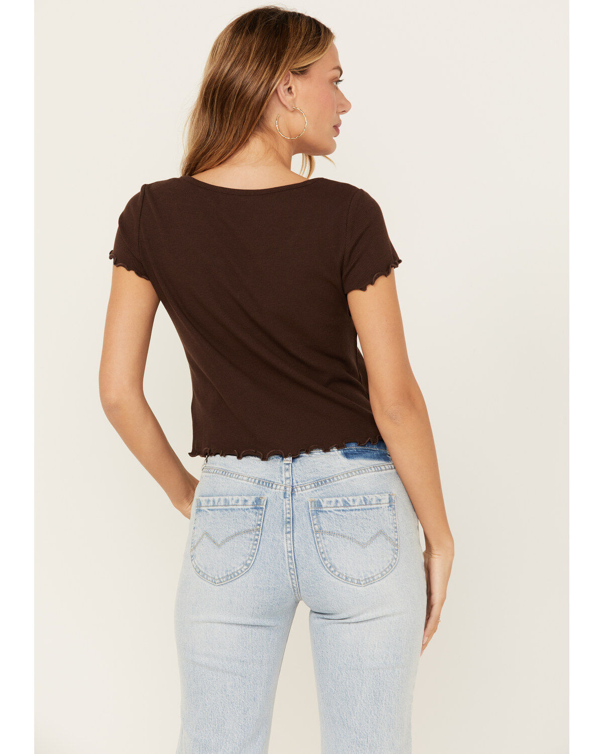 Cleo + Wolf Women's Ribbed Baby Tee