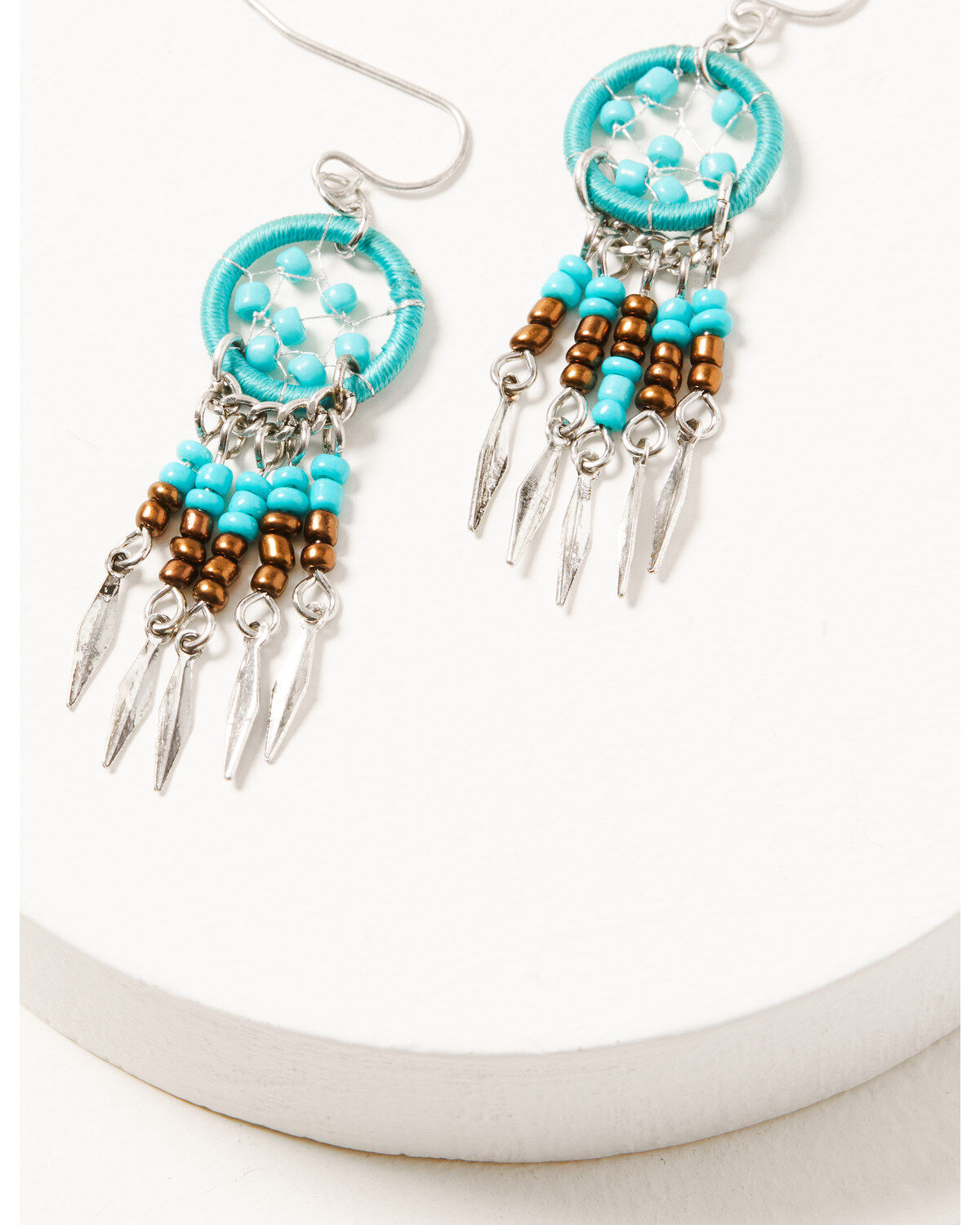 Shyanne Women's 6-piece Silver & Turquoise Longhorn Dreamcatcher Earrings Set