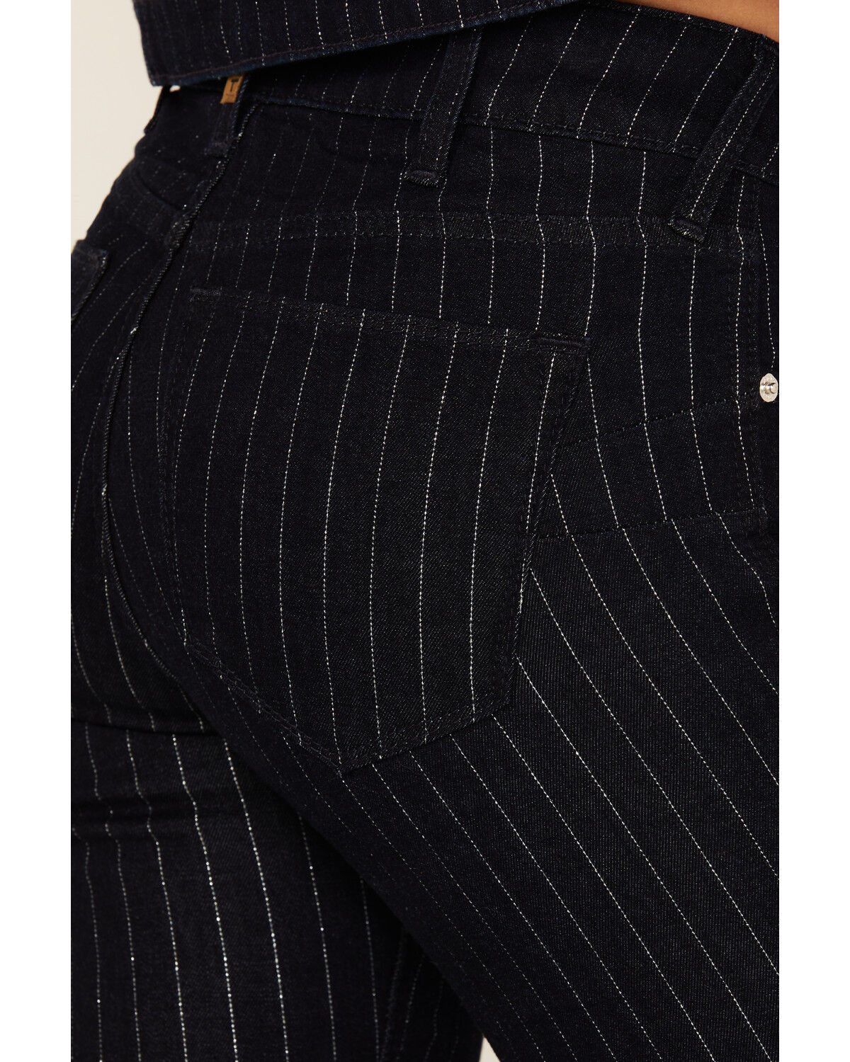 Ariat Women's Jasmine Pinstripe Dark Wash Flare Stretch Denim Jeans