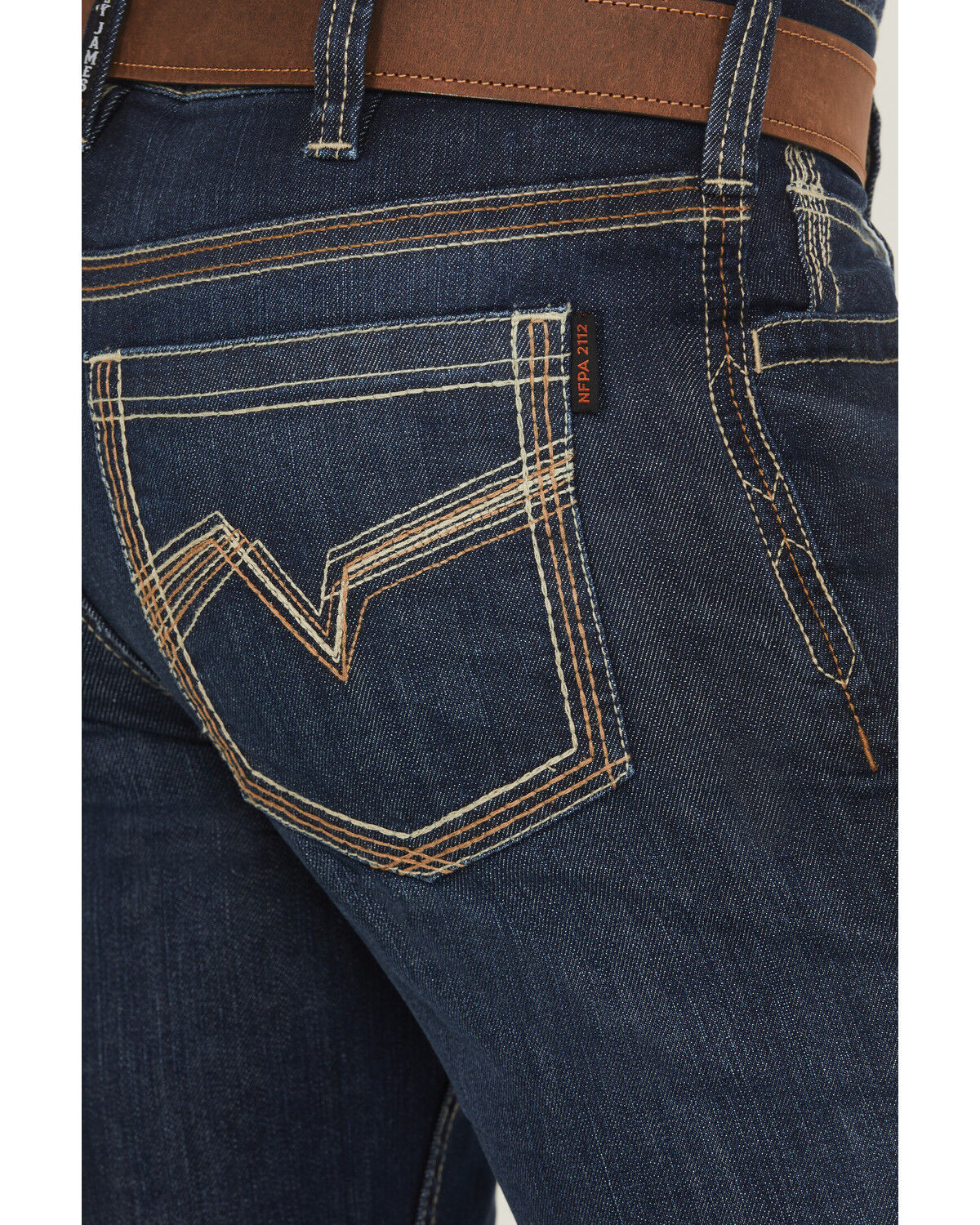 Cody James Men's FR Dark Wash Slim Bootcut Stretch Denim Work Jeans