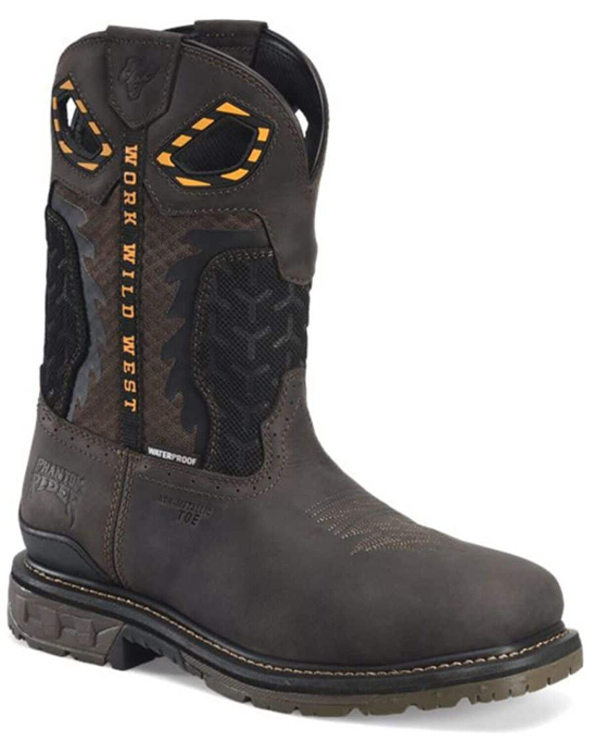 Double H Men's 11" Phantom Rider Waterproof Western Work Boots - Composite Toe