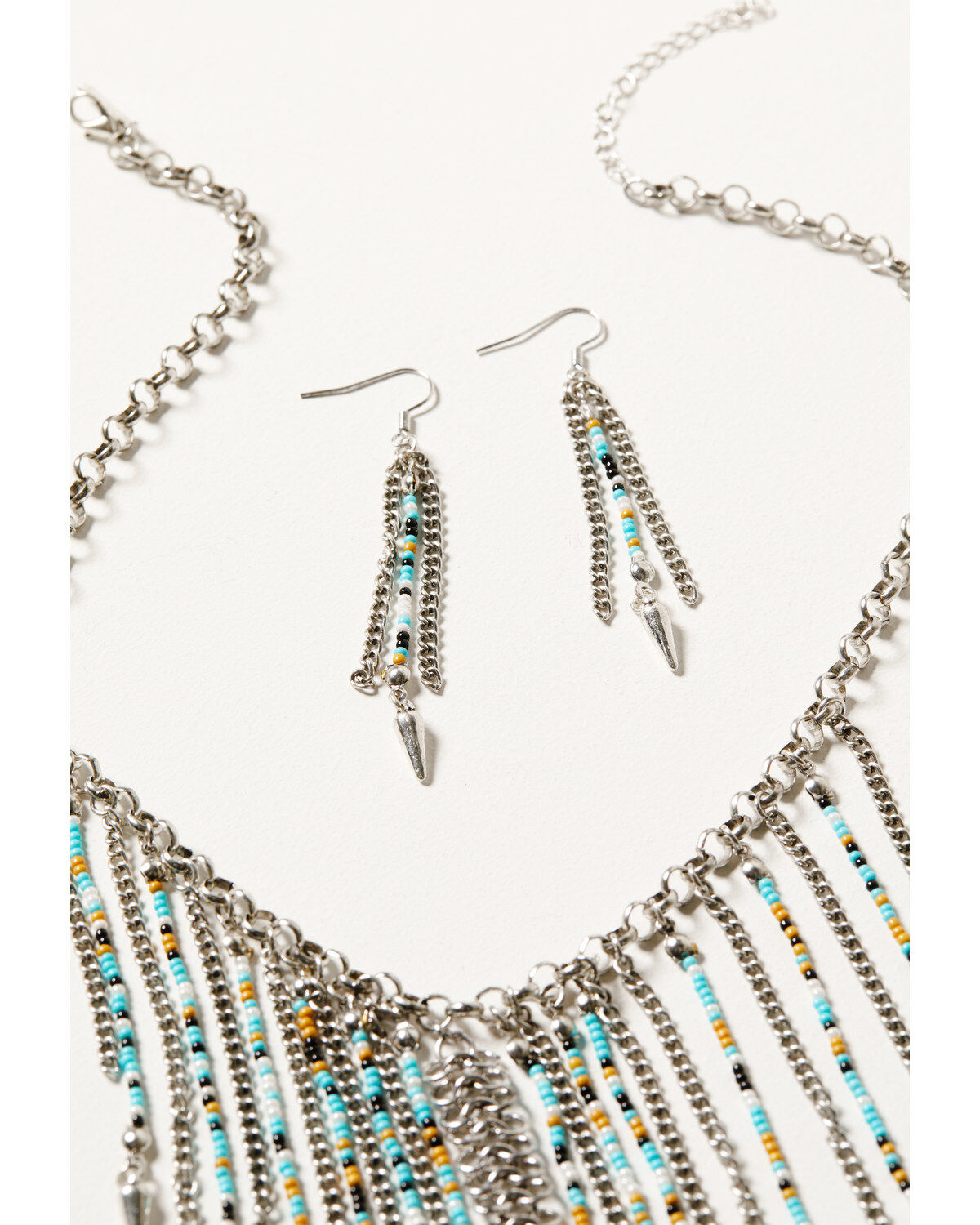 Shyanne Women's Desert Charm Beaded Fringe Jewelry Set - 2 Piece