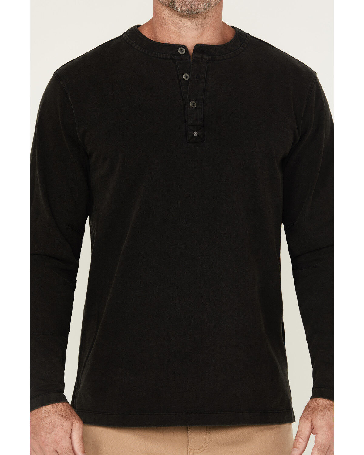 Thorogood Men's Heavyweight Vintage-Wash Long Sleeve Henley Shirt