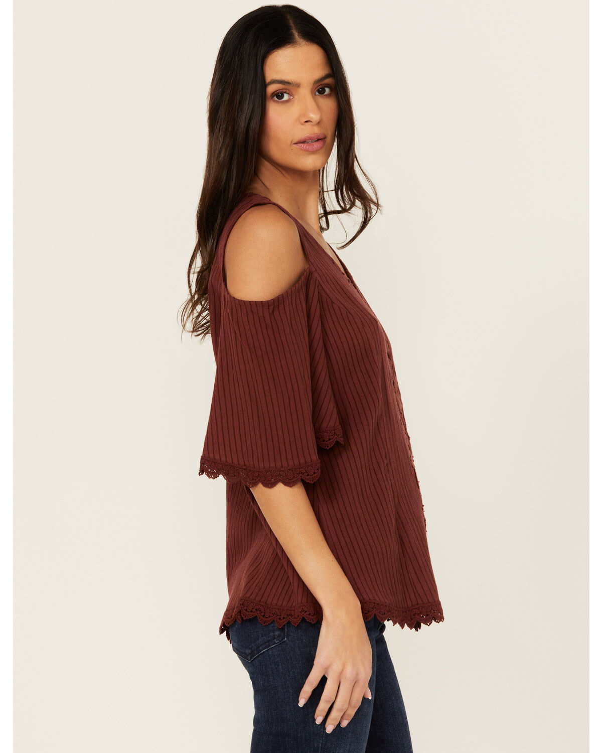 Shyanne Women's Short Sleeve Cold Shoulder Top
