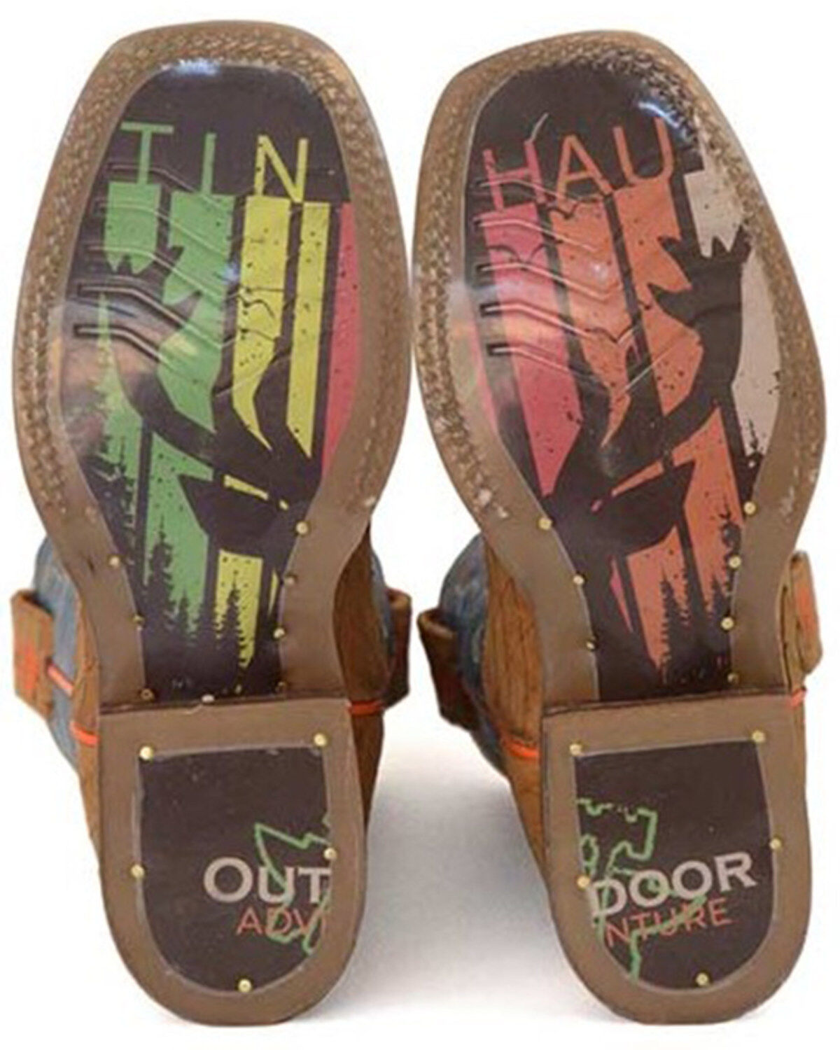 Tin Haul Boys' Crossed Western Boots - Square Toe