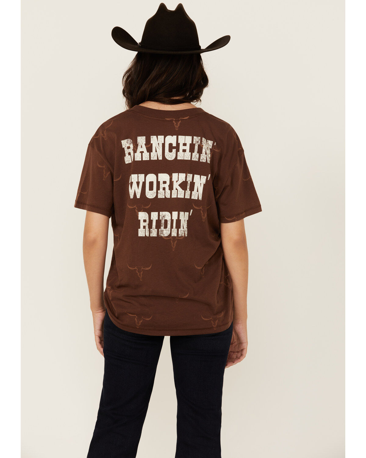 Shyanne Women's Ranchin' Workin' Ridin' Short Sleeve Graphic Tee