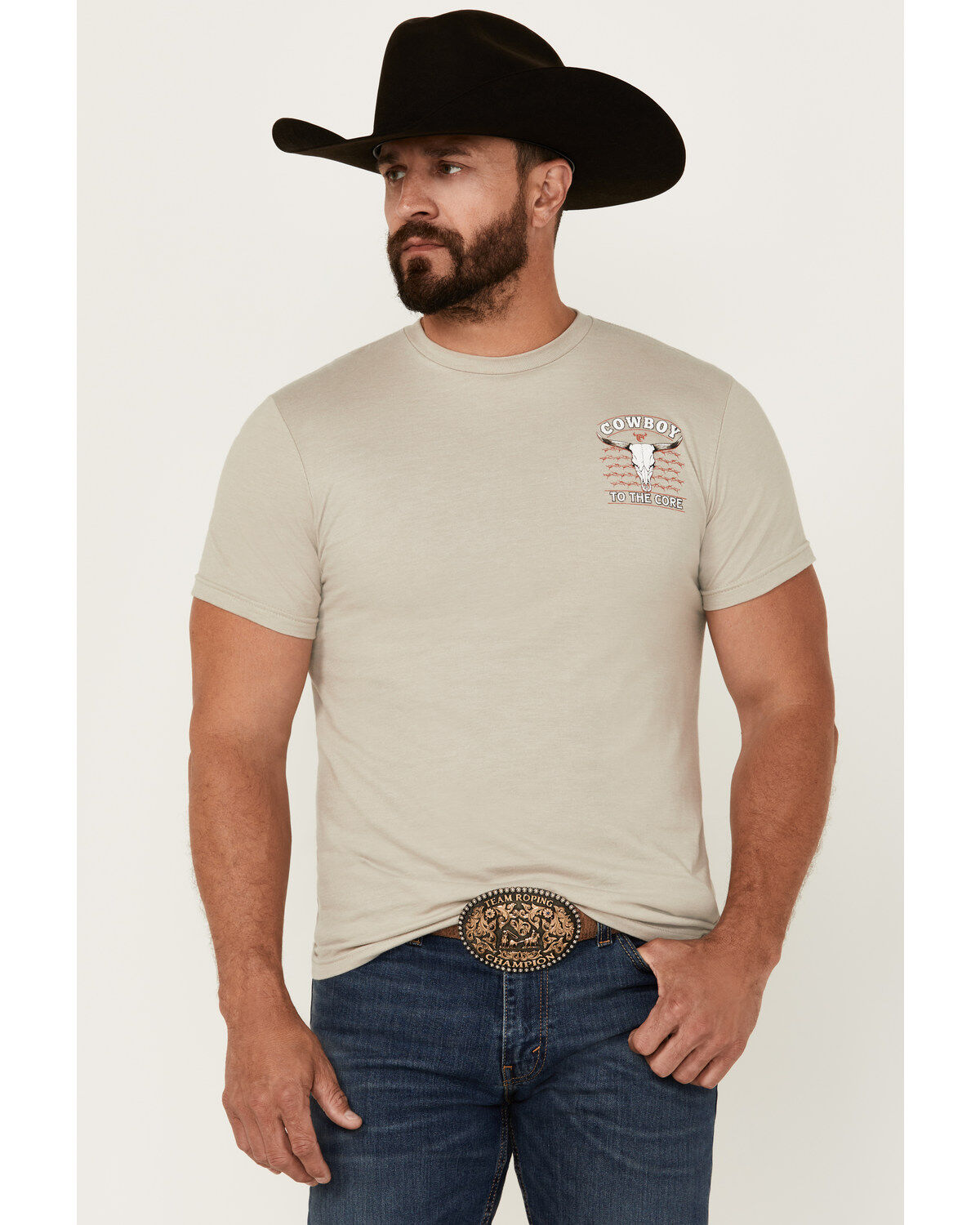 Cowboy Hardware Men's Cowboy To The Core Short Sleeve Graphic T-Shirt