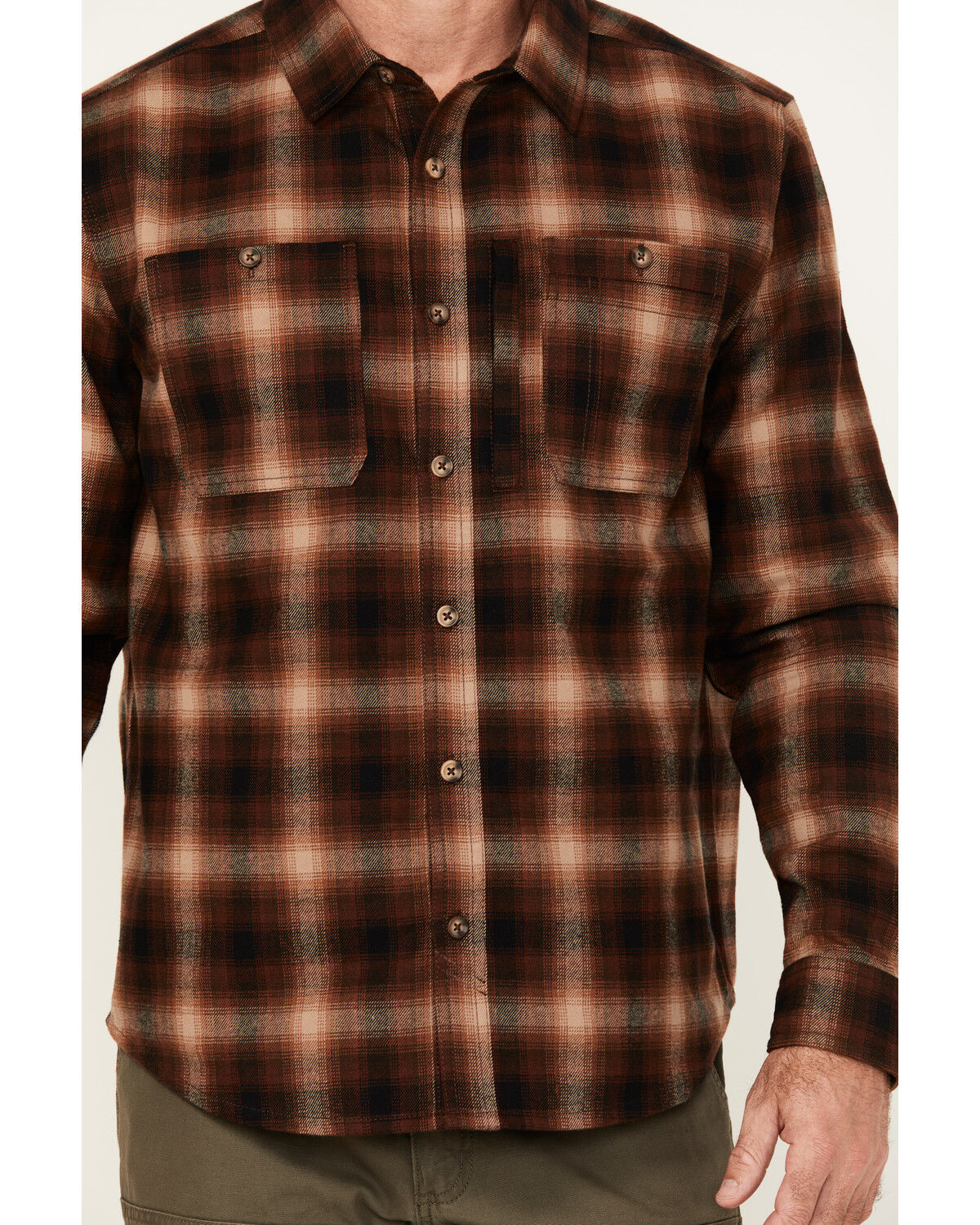 Lucky Brand Workwear Men's River Plaid Print Long Sleeve Button-Down Flannel Work Shirt