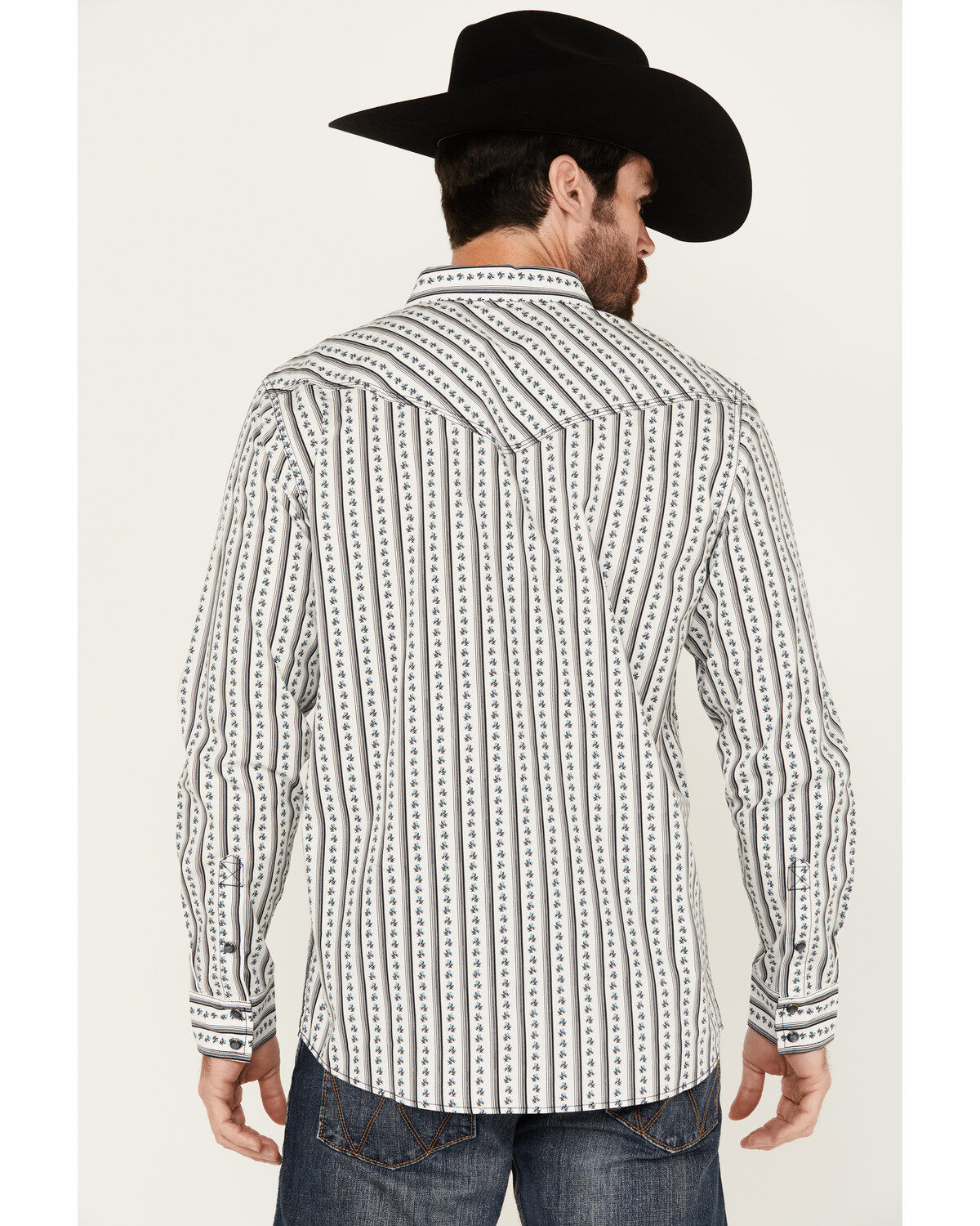 Moonshine Spirit Men's One Last Song Floral Print Long Sleeve Pearl Snap Western Shirt