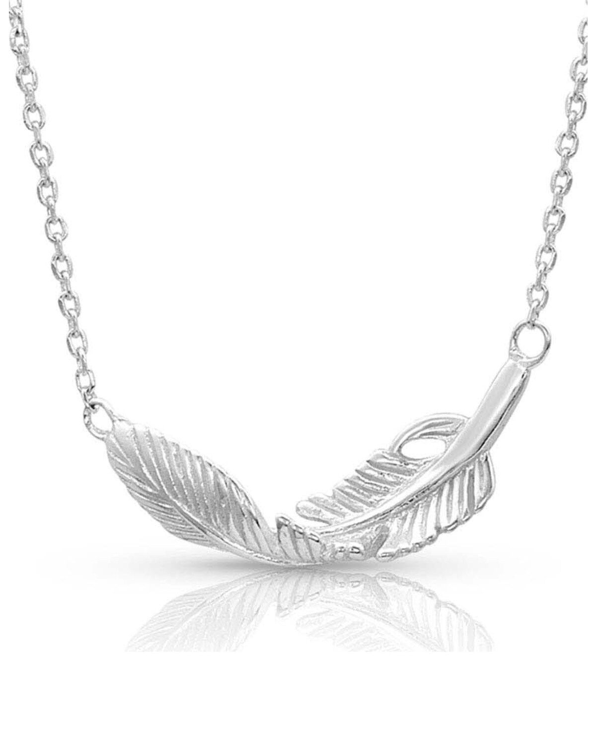 Montana Silversmiths Women's Turning Feather Pendant Necklace