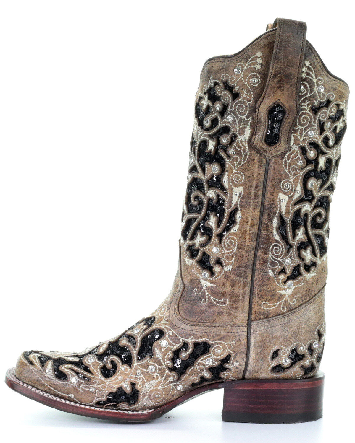 Corral Women's Sequin Inlay Western Boots - Square Toe