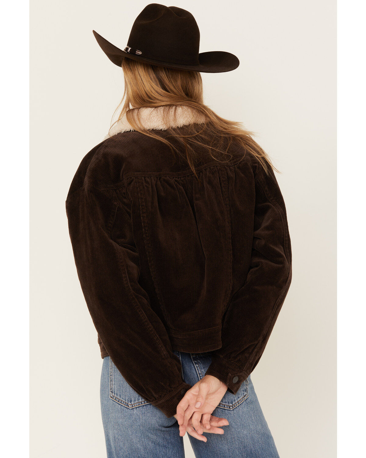 Cleo + Wolf Women's Corduroy Sherpa Trucker Jacket