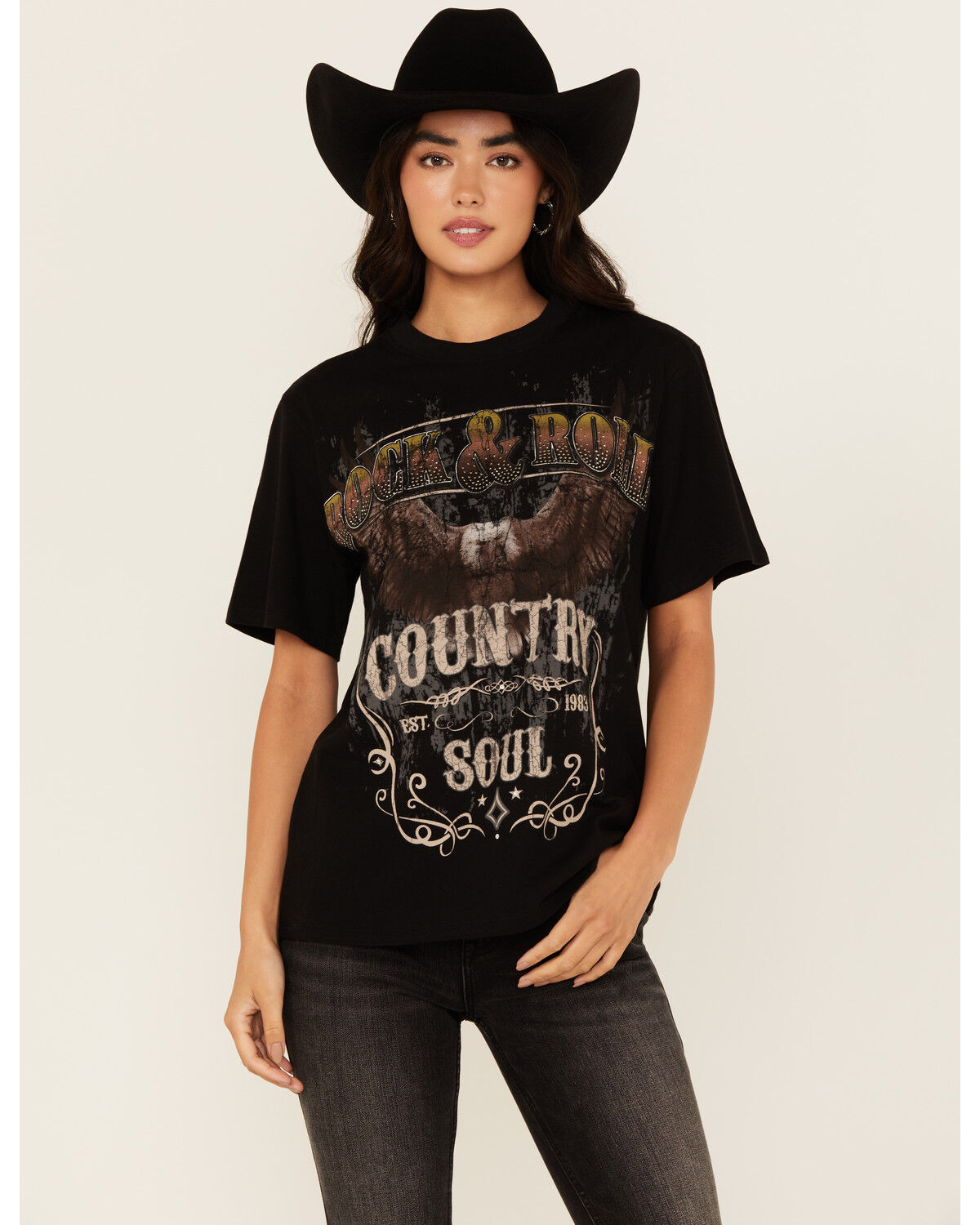 Idyllwind Women's Rock & Roll Country Soul Boyfriend Fit Short Sleeve Graphic Tee
