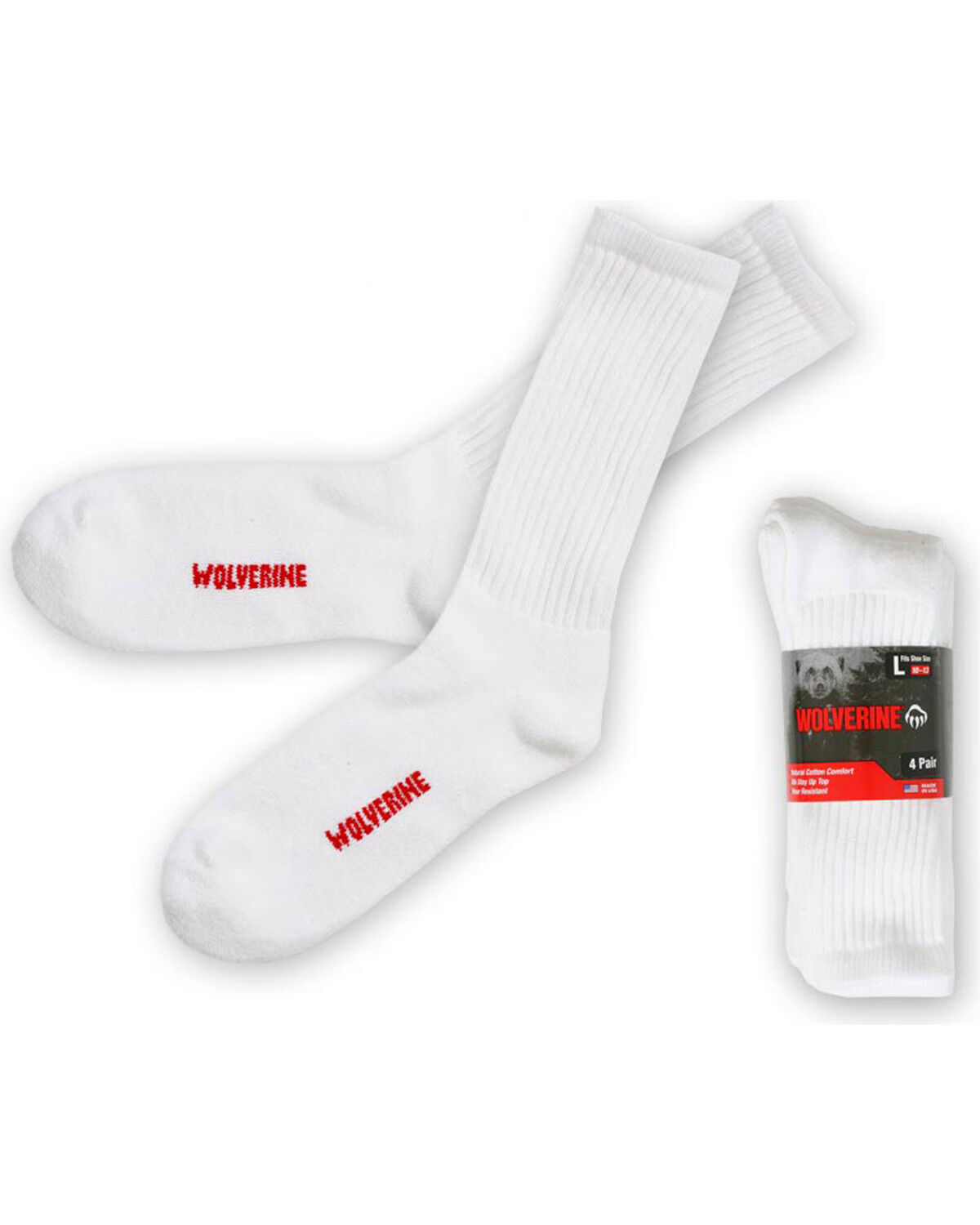 Wolverine Men's 4 Pack Work Socks
