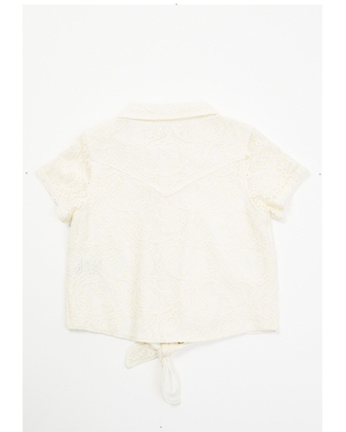 Shyanne Toddler Girls' Aspen Lace Button-Down Tie Front Top