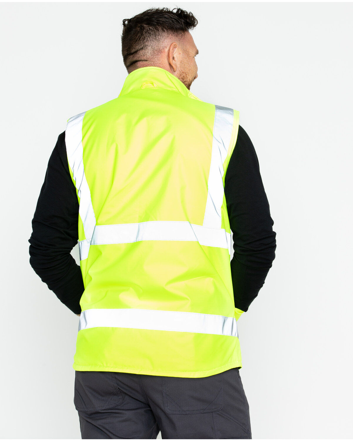 Hawx Men's Reversible Hi-Vis Reflective Work Vest - Big & Tall