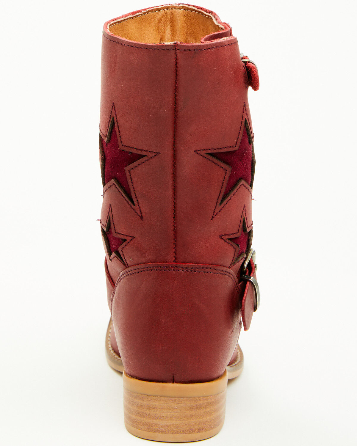 Dingo Girls' Blacklist Star Inlay Harness Boots - Square Toe