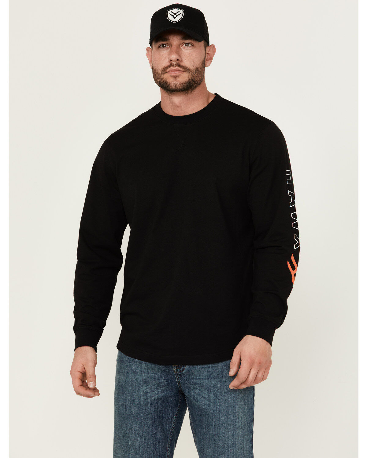 Hawx Men's Logo Long Sleeve Knit Work T-Shirt - Big