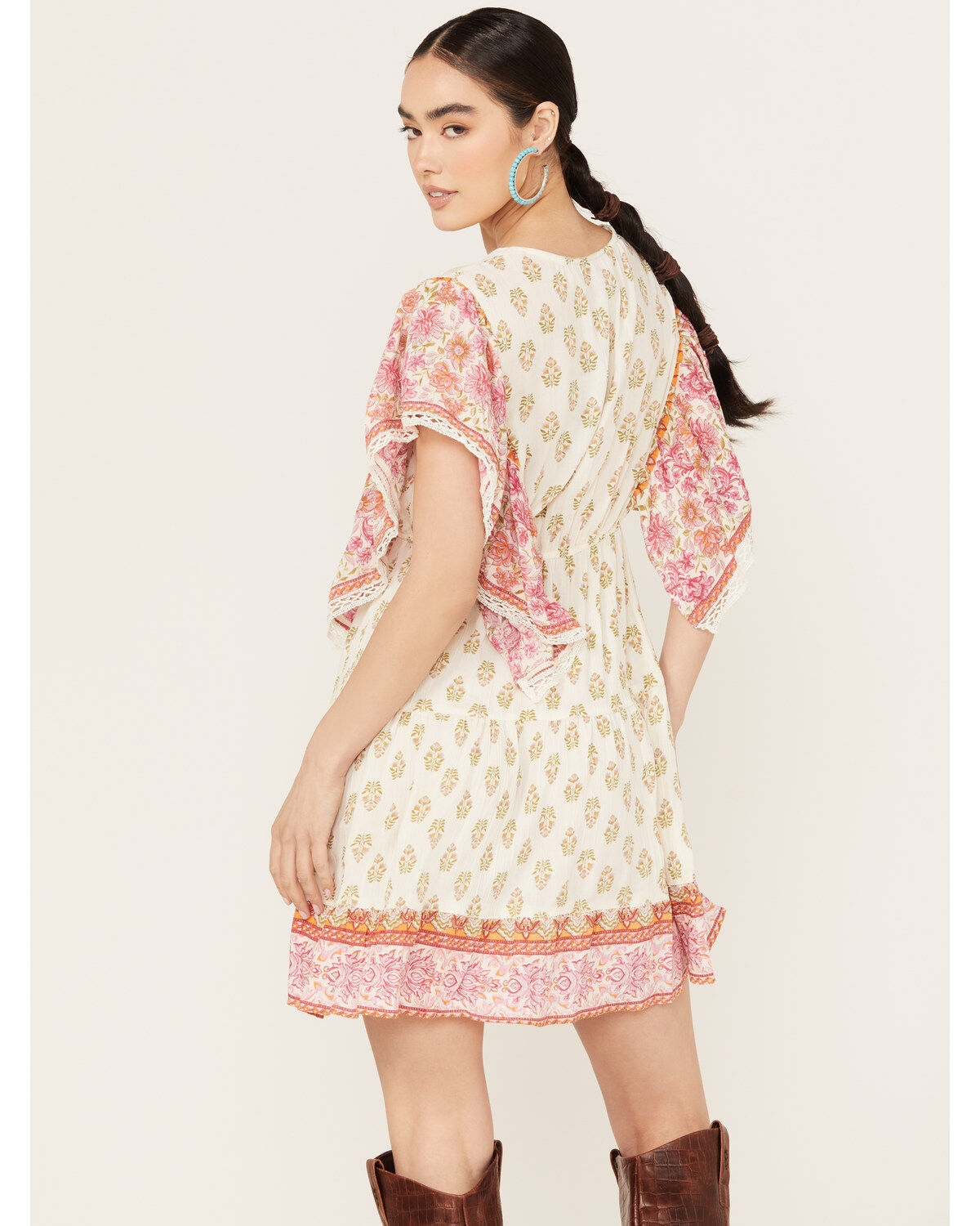 Angie Women's Border Print Mini Dress