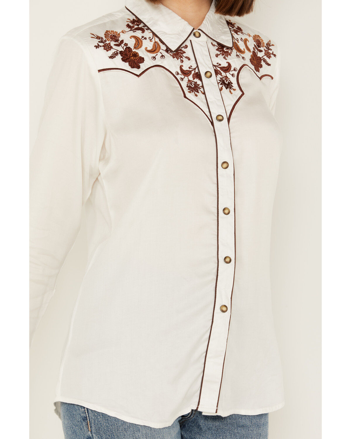 Ariat Women's Elsa Floral Embroidered Long Sleeve Snap Western Shirt