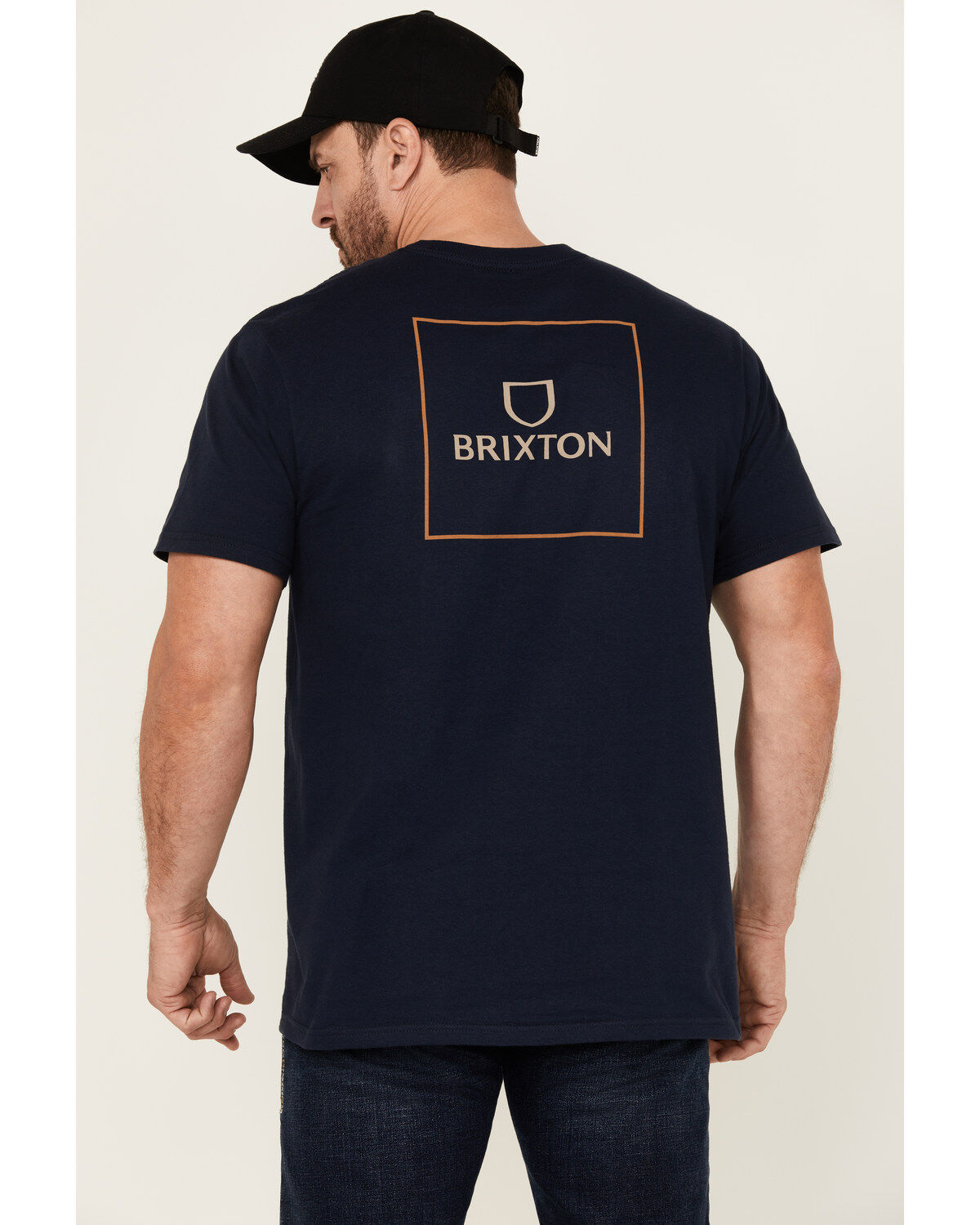 Brixton Men's Alpha Square logo Short Sleeve Graphic T-Shirt