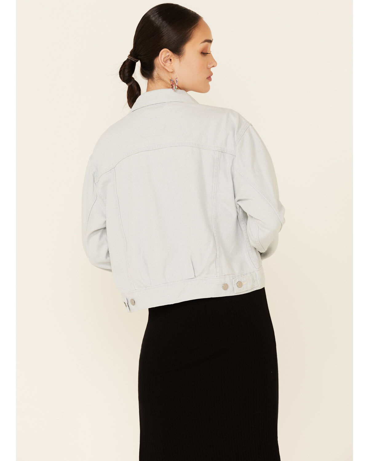 Levi's Women's Waste Not Light Wash Denim Button-Front Oversized Trucker Jacket