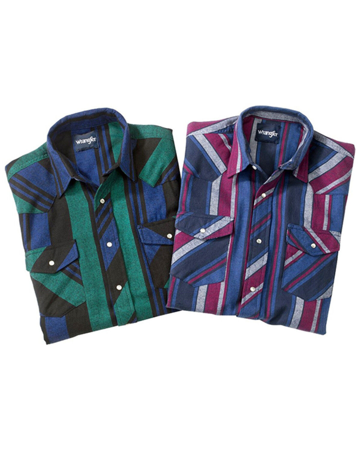 Wrangler Assorted Striped 4.5 oz.Flannel Long Sleeve Shirts - Big,Tall, Big/Tall