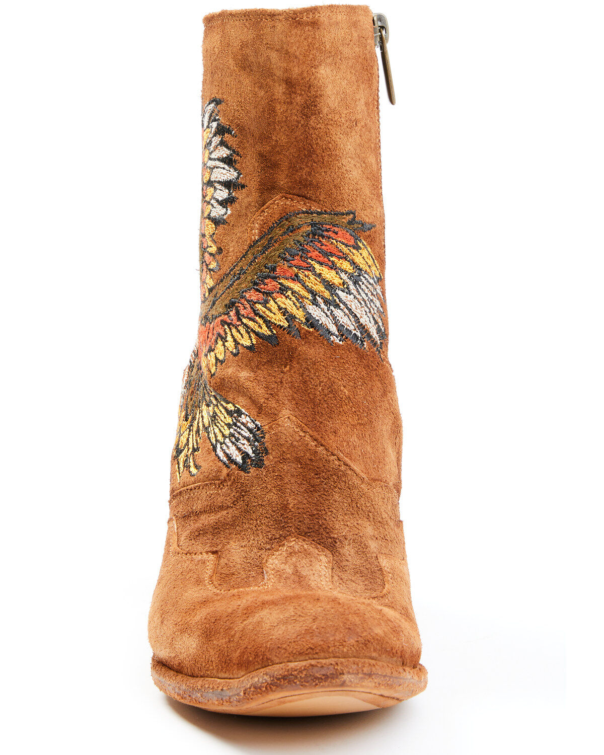 Marco Delli Women's Embroidered Eagle Fashion Booties - Round Toe