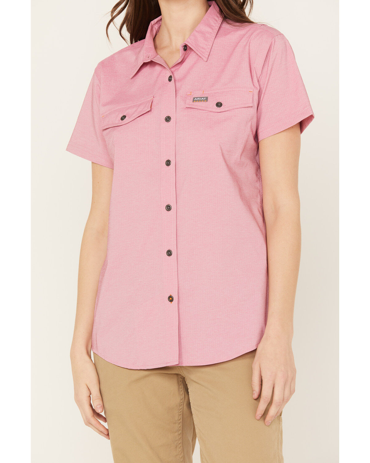 Ariat Women's Rebar VentTEK Short Sleeve Button Down Western Work Shirt