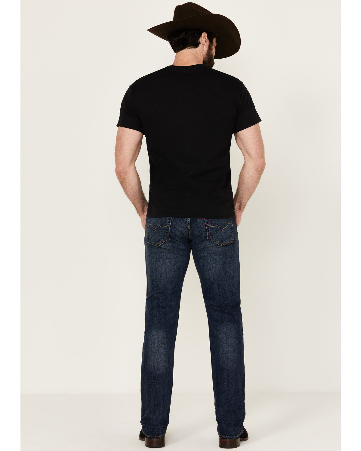 Levi's Men's 501 Unicycle Dark Wash Original Fit Straight Leg Stretch Denim Jeans