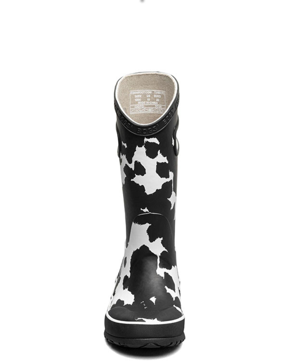 Bogs Girls' Cow Print Rain Boots - Round Toe