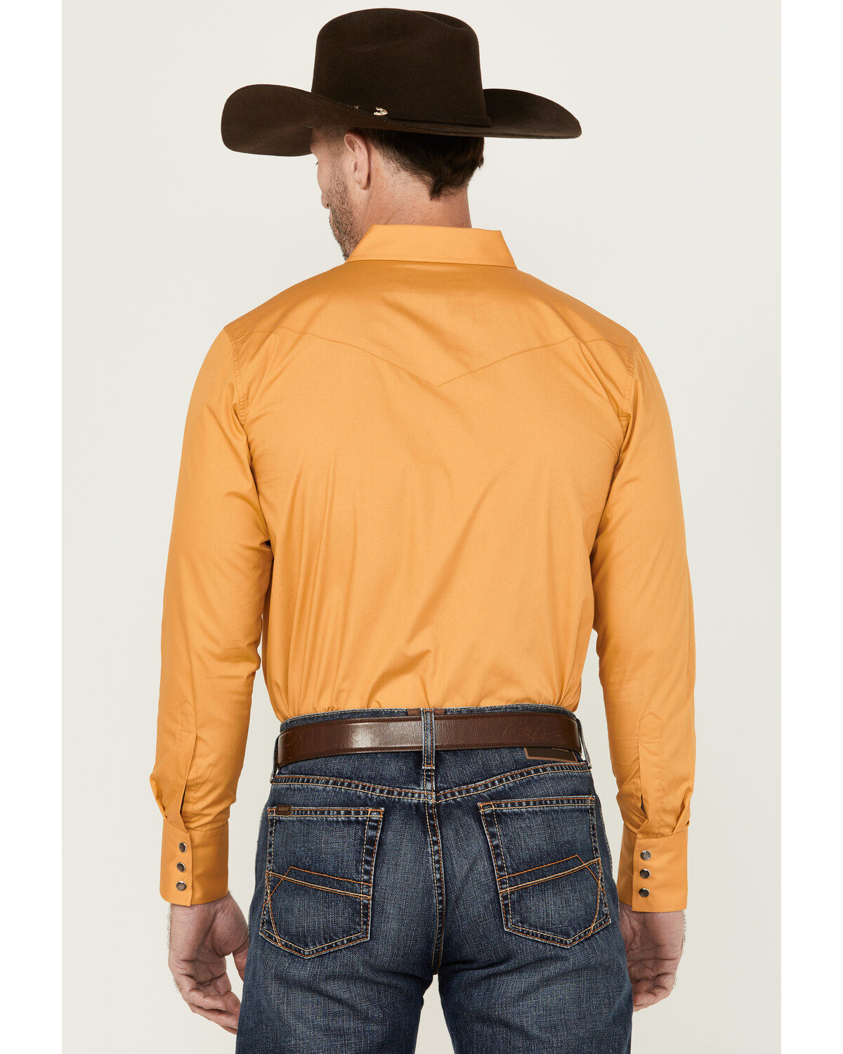 Gibson Men's Solid Long Sleeve Pearl Snap Western Shirt