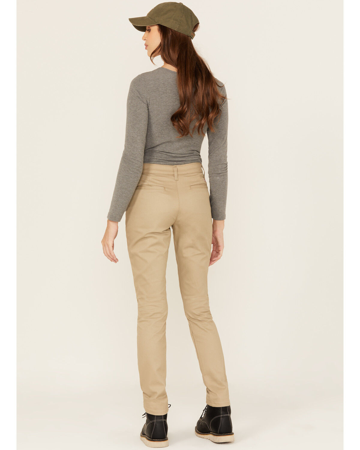 Dickies Women's Mid Rise Skinny Stretch Twill Work Pants