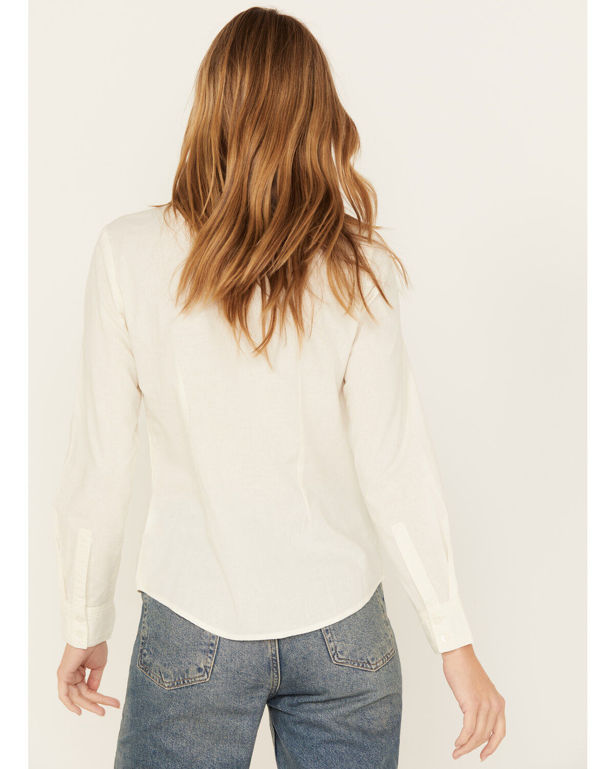 Shyanne Women's Floral Embroidered Long Sleeve Button-Down Western Shirt