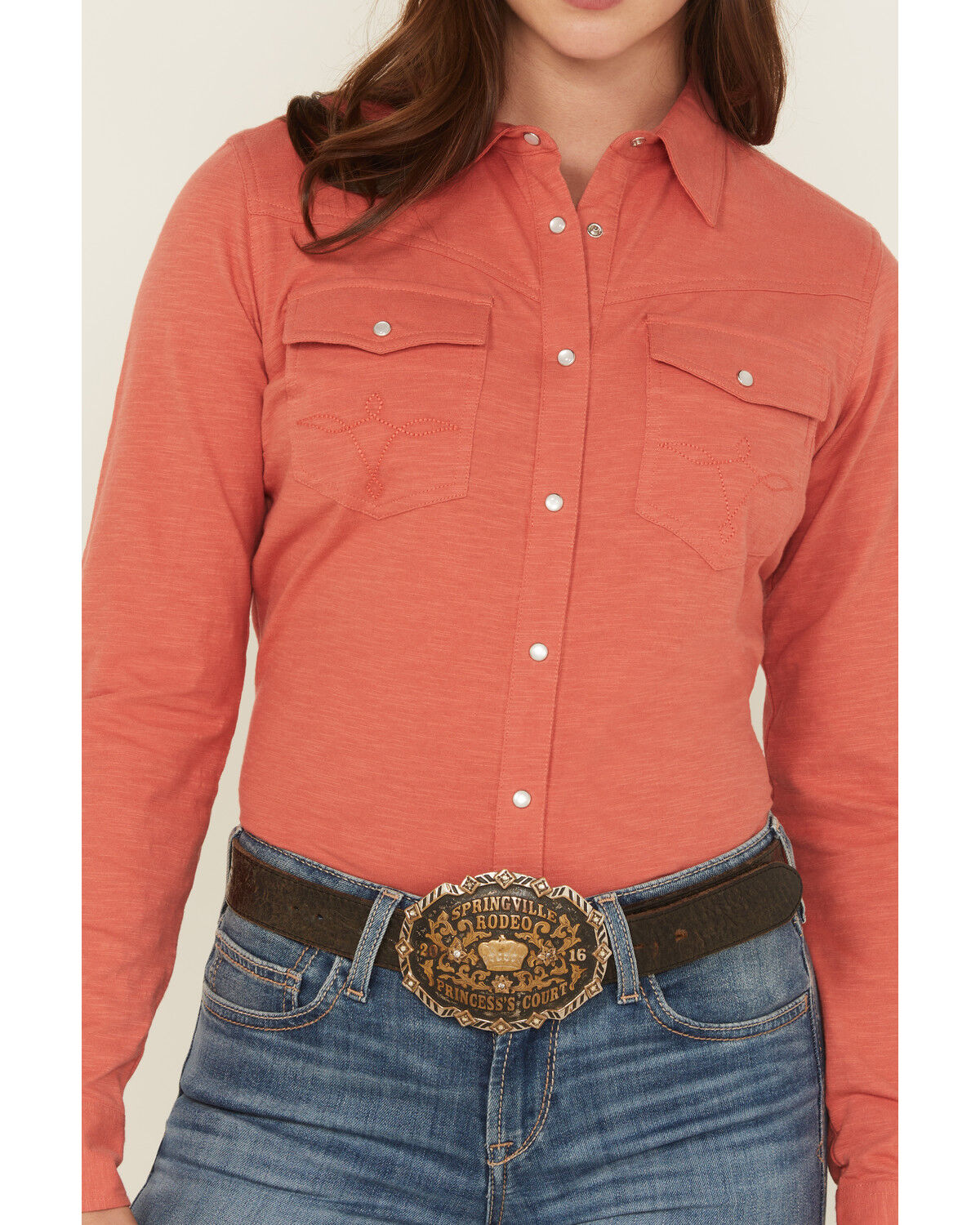 Shyanne Women's Solid Long Sleeve Pearl Snap Core Western Shirt