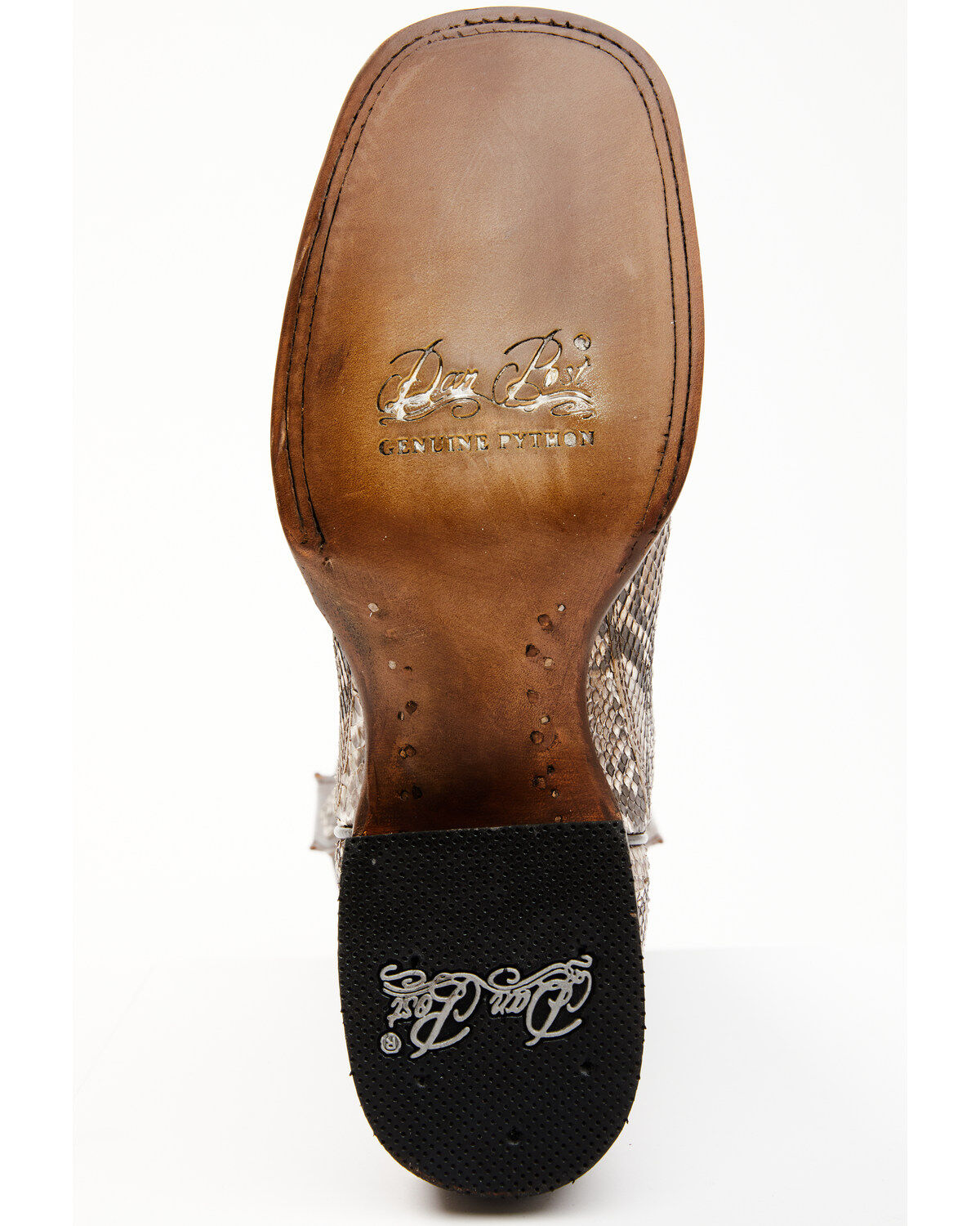 Dan Post Women's Back Cut Natural Python Exotic Western Boot - Broad Square Toe