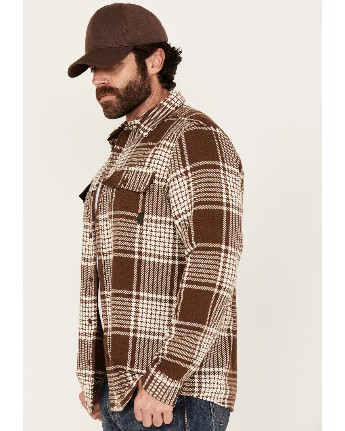 Brothers and Sons Men's Conrad Plaid Print Long Sleeve Button-Down Shirt