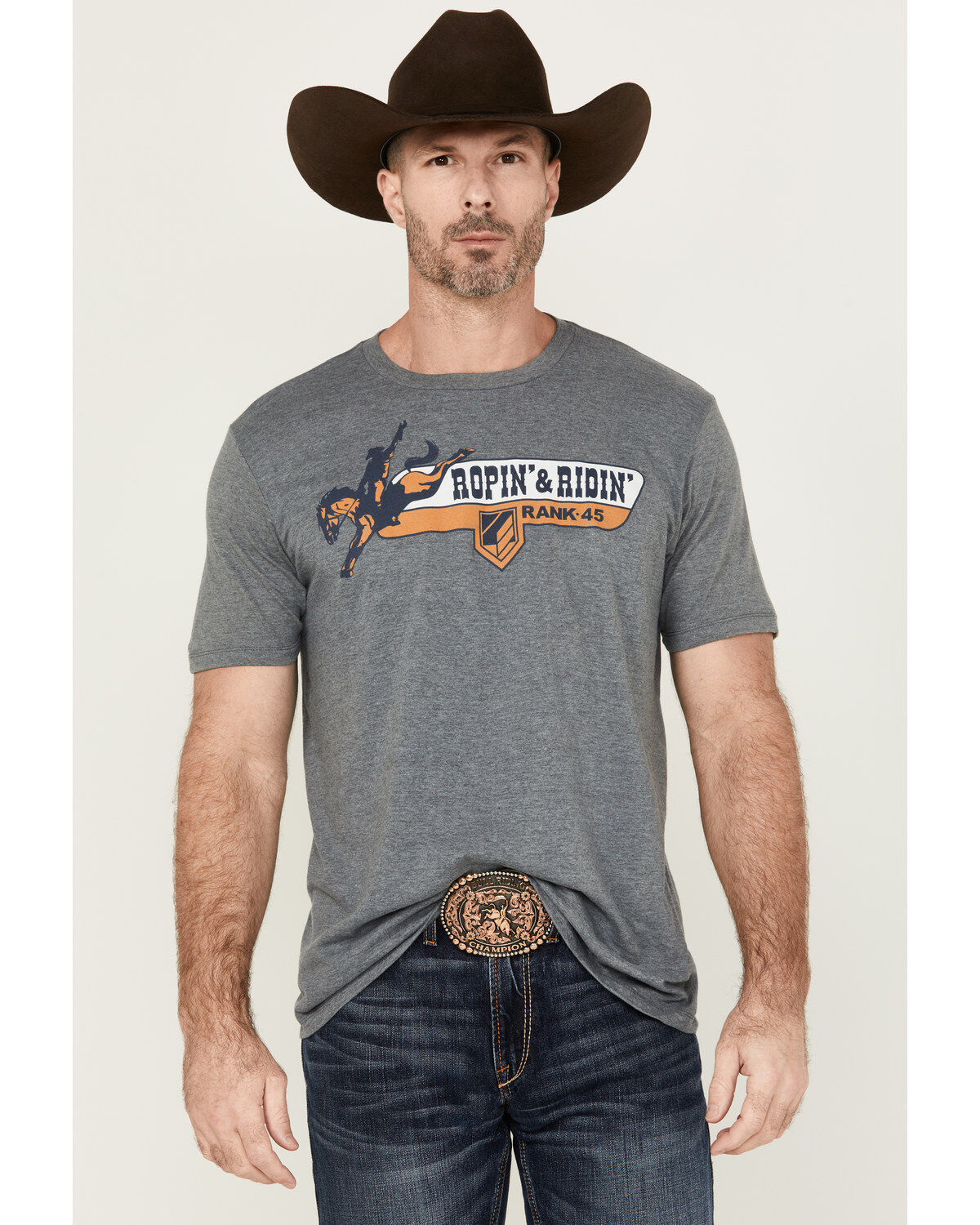 RANK 45® Men's Ridin' & Ropin' Short Sleeve Graphic T-Shirt