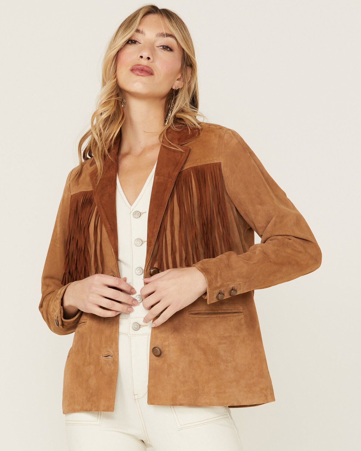 Idyllwind Women's Lena Belle Suede Fringe Blazer